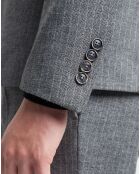 Veste slim Braye rayée gris artique