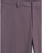 Pantalon slim Bplum faux-uni prune