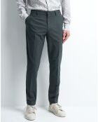Pantalon slim Burban faux-uni vert