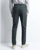 Pantalon slim Burban faux-uni vert