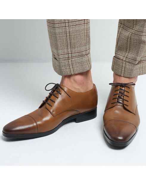 Derbies en Cuir Snovo cognac