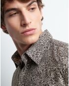 Chemise casual Cvipere imprimée beige chino