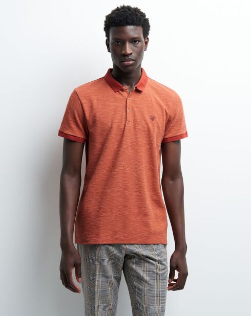 Polo slim Torange orange brule