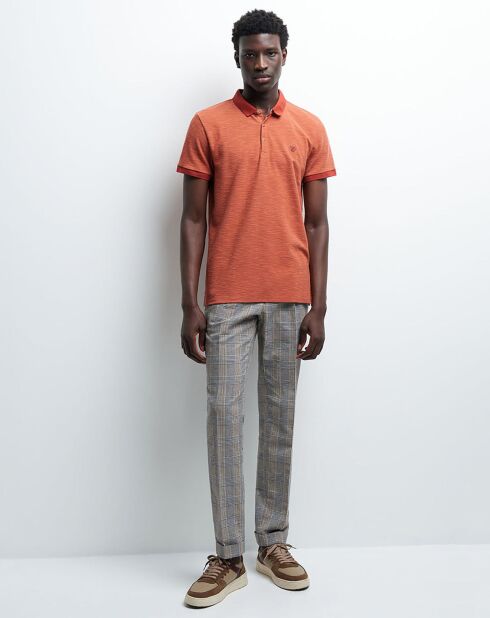 Polo slim Torange orange brule