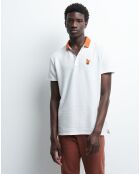 Polo slim Twestern blanc neige