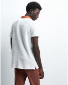 Polo slim Twestern blanc neige