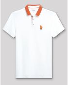 Polo slim Twestern blanc neige