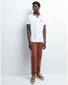 Polo slim Twestern blanc neige