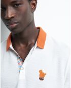 Polo slim Twestern blanc neige