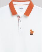 Polo slim Twestern blanc neige