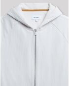 Sweat à capuche zippé Tvelours blanc neige