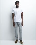 Pantalon chino slim Mchine gris chiné clair