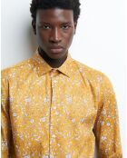Chemise slim Cimosa jaune moutarde