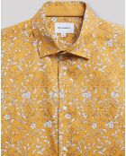 Chemise slim Cimosa jaune moutarde