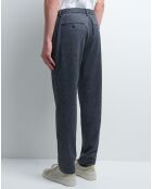 Pantalon Menim faux-uni gris chiné moyen