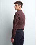 Chemise slim Cflanel rouge brule