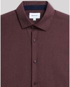 Chemise slim Cflanel rouge brule