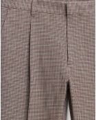 Pantalon slack Mpuce à carreaux chocolat