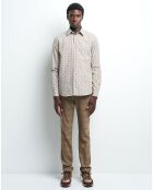 Chemise slim Calu imprimée écrue
