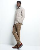 Chemise slim Calu imprimée écrue