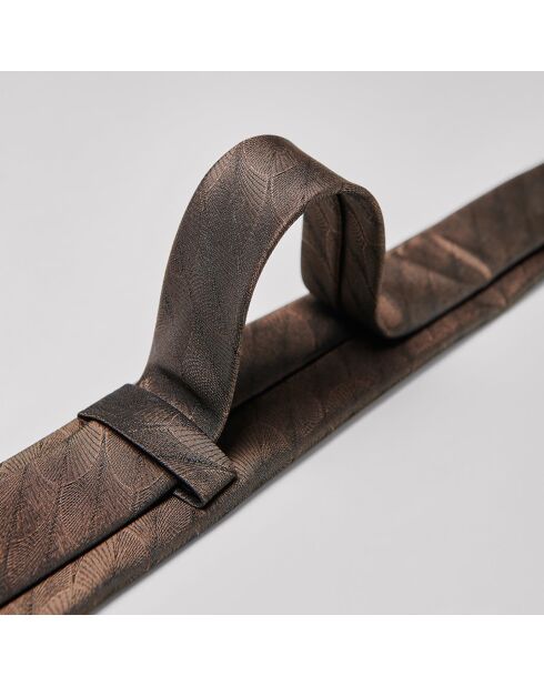Cravate en Soie mélangée Swing marron caramel