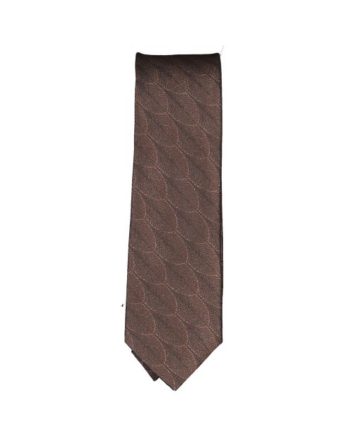 Cravate en Soie mélangée Swing marron caramel