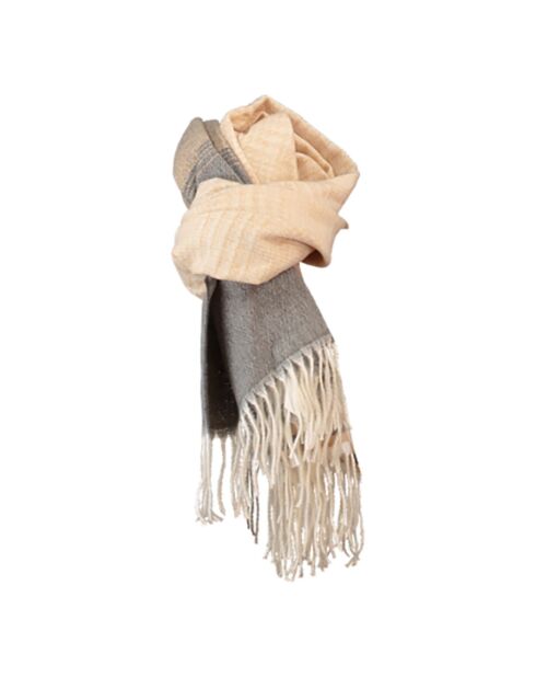 Echarpe Snude rayée écru foncé - 64x180 cm