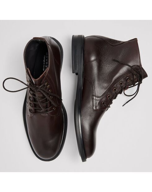 Bottines en Cuir Samalau chocolat