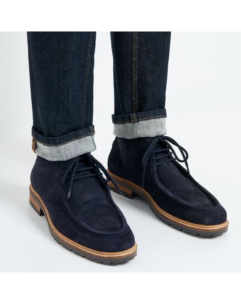 Bottines en Cuir Saride marine foncé