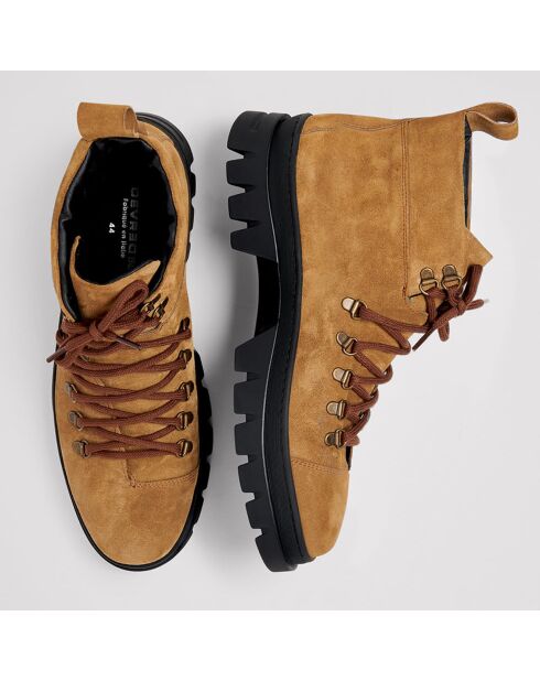 Bottines en Cuir Scalade beige automne