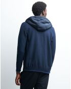 Veste bimatière Pmalta bleu indigo