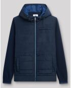 Veste bimatière Pmalta bleu indigo