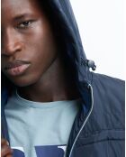 Veste bimatière Pmalta bleu indigo
