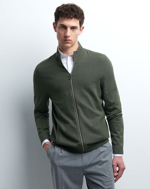 Gilet zippé Pylone vert