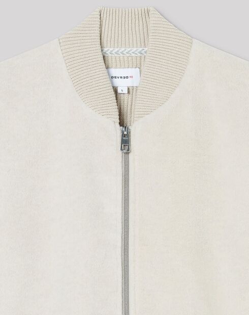 Gilet zippé Pedra écru foncé