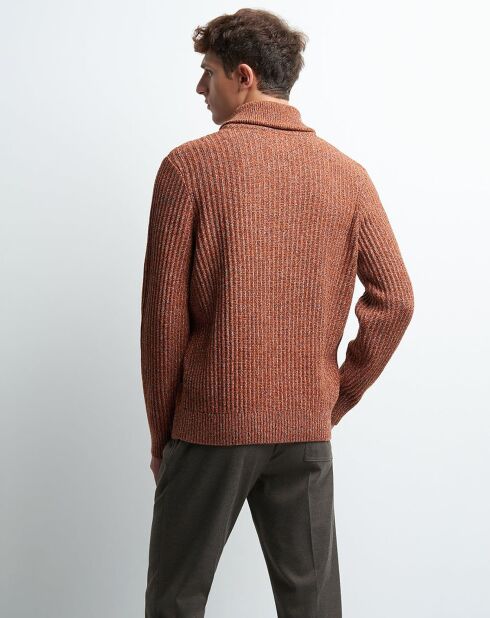 Pull en Laine mélangée Psophie faux-uni tomette