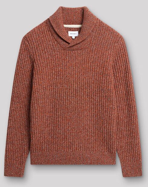 Pull en Laine mélangée Psophie faux-uni tomette