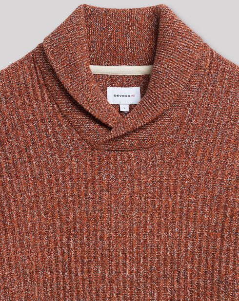 Pull en Laine mélangée Psophie faux-uni tomette