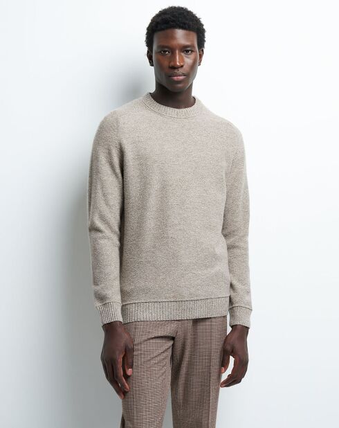 Pull en Laine mélangée Psheep faux-uni sahara