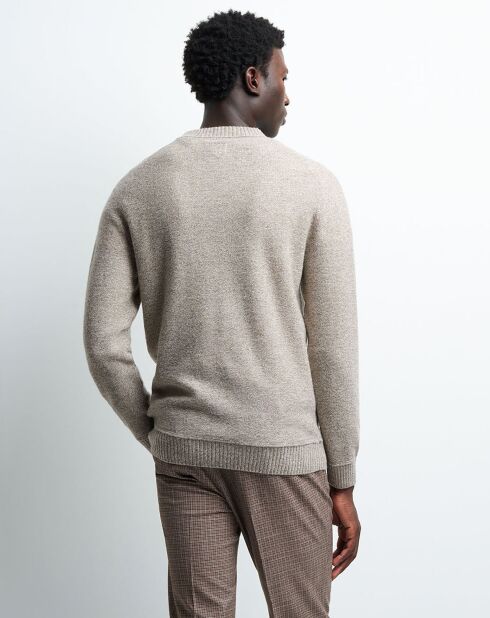 Pull en Laine mélangée Psheep faux-uni sahara