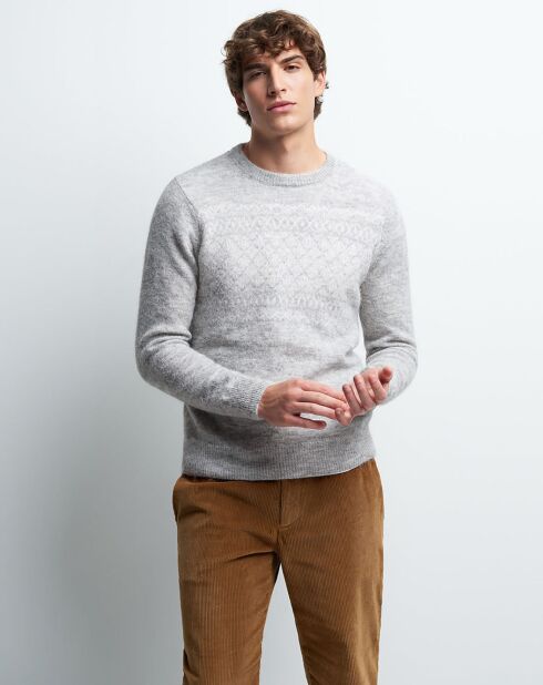 Pull en Laine mélangée Pflou gris chiné clair