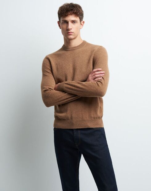 Maglione Prestige in 100% cashmere color cammello