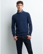 Pull 100% Cachemire Prestige faux-uni marine d'hiver