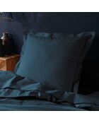 2 Taies d'Oreiller Lina en coton bleues
