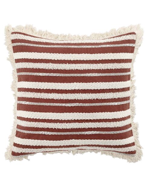 Coussin Déhoussable Atlas terracotta - 40x40 cm