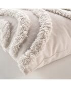 Cuscino naturale trapuntato Zita con rivestimento sfoderabile - 40x40 cm