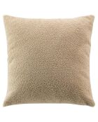 Coussin Déhoussable Wooly bouclette beige - 45x45 cm