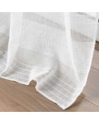 2 Voilages à Oeillets Janice Blanc Effet Lin Tissé blancs - 140x240 cm