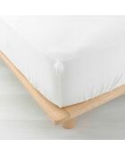 Drap Housse Angelia Gaze de Coton bonnet 30 cm blanc