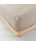 Drap Housse Angelia Gaze de Coton bonnet 30 cm sable